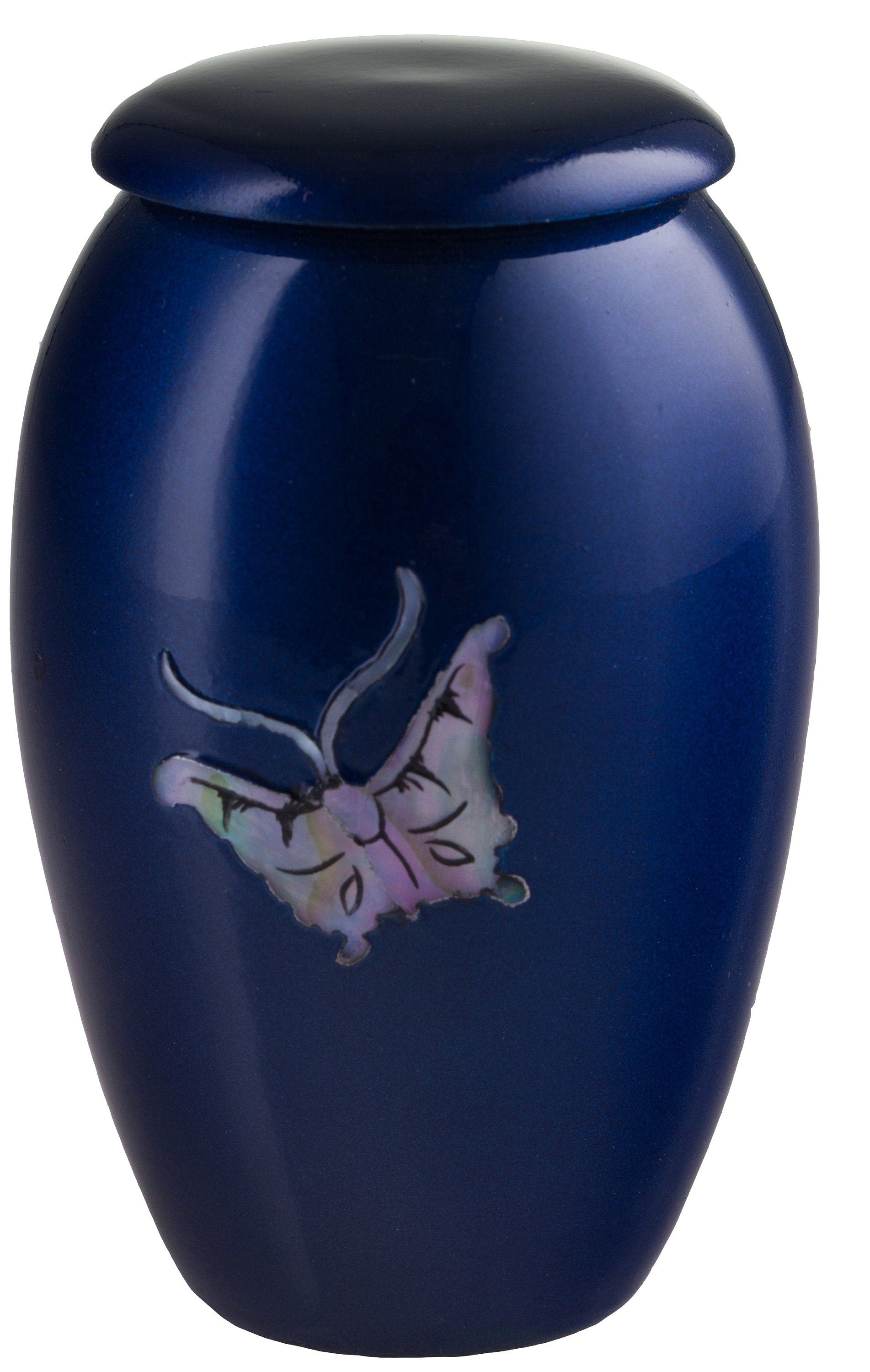 Blue Butterfly - Cremation Keepsake - Mother of Pearl