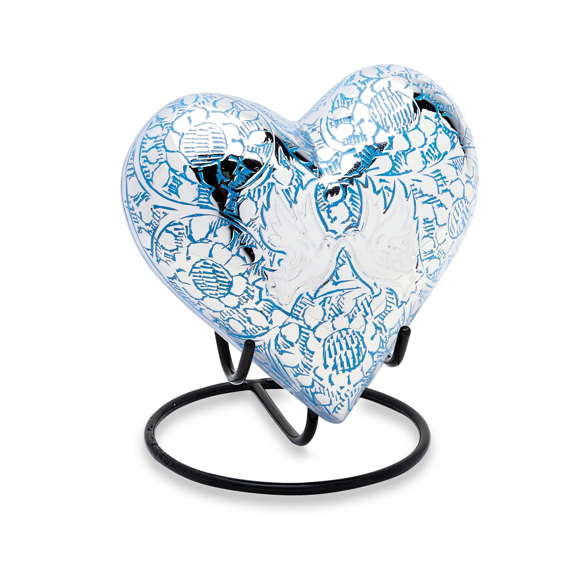 Blue Loving Doves Keepsake Heart