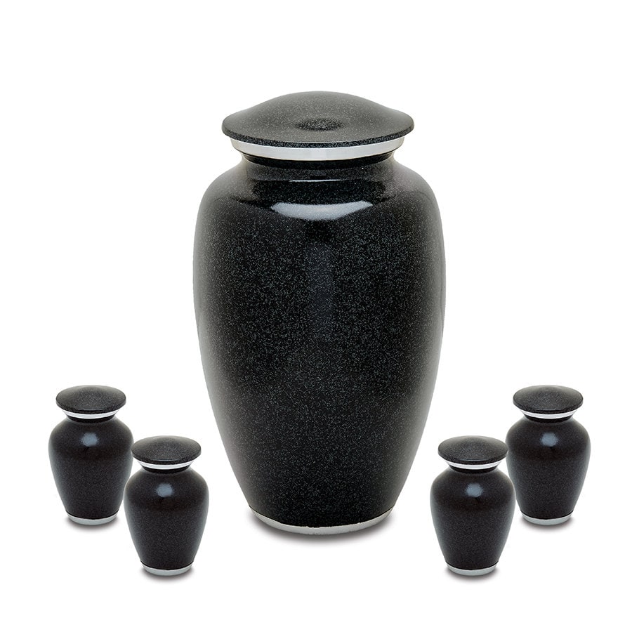 Black Granite Adult with 4 token urns