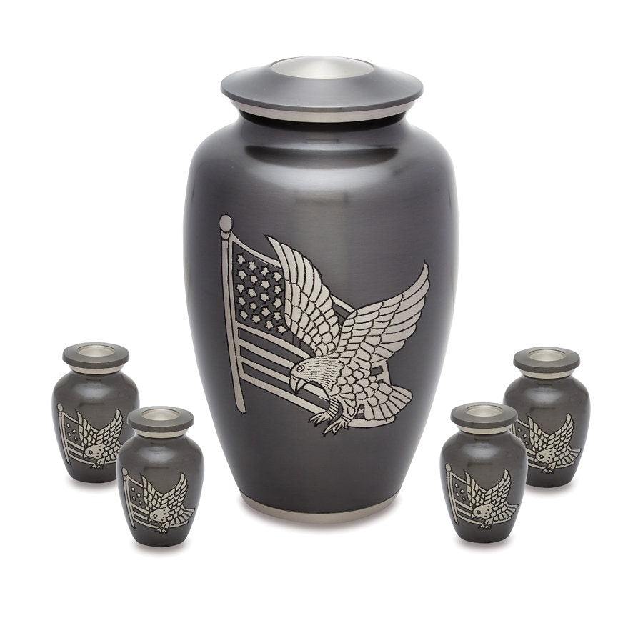 Aluminum American Pride Adult with 4 token urns