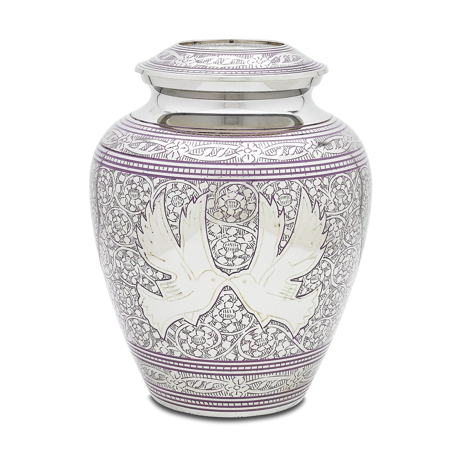Purple Loving Doves Adult Urn