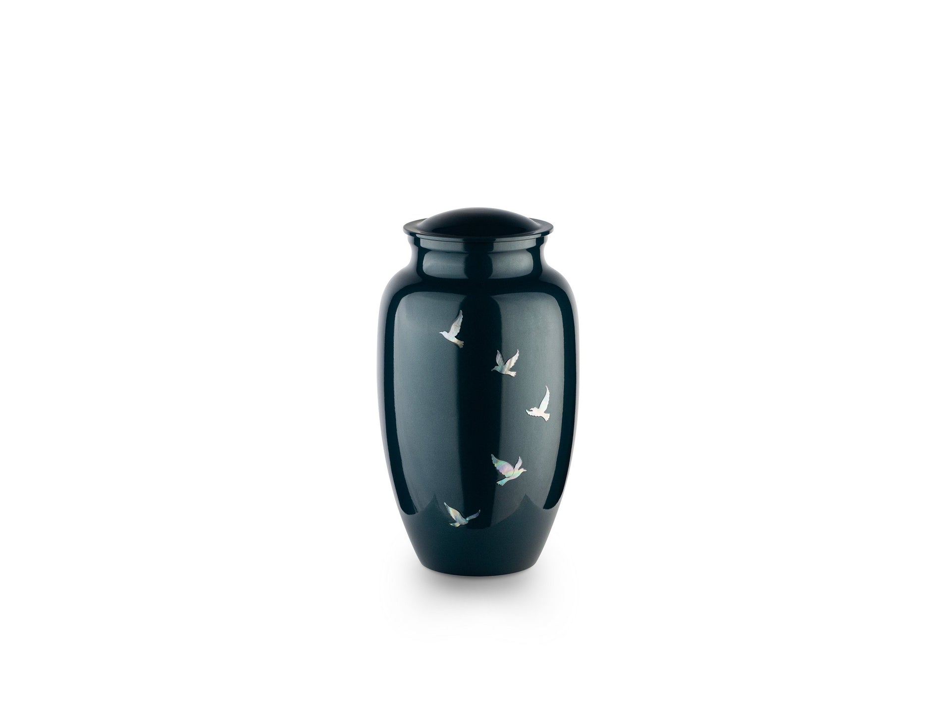 Blue Cycle of Life - Adult Cremation Urn For Ashes - Mother of Pearl