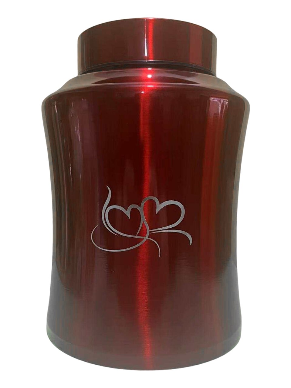 Stainless Steel Two Hearts Adult Urn