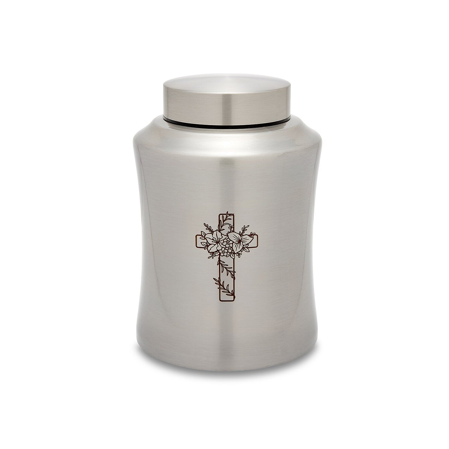 Stainless Steel w/Cross Adult Urn