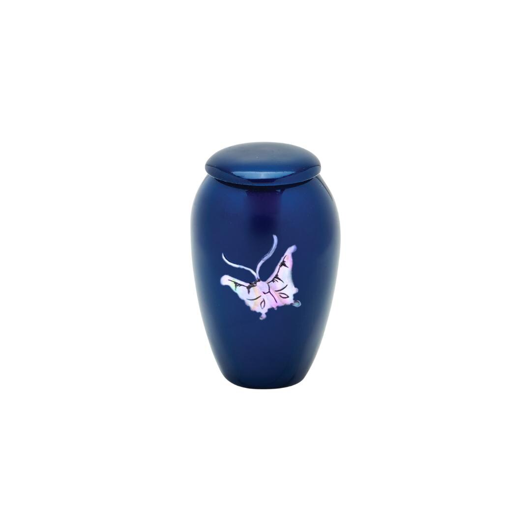 MOP Blue Butterfly Token Urn