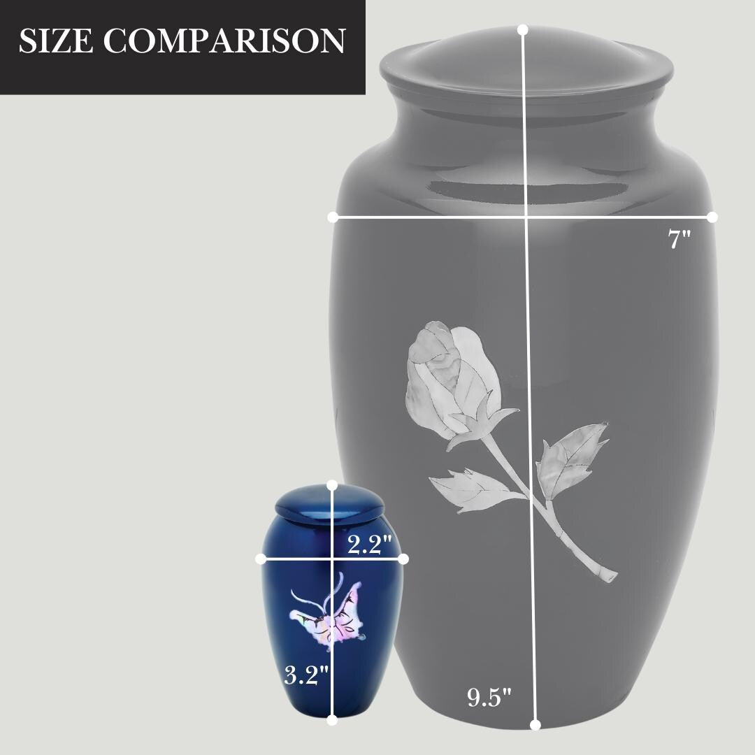 MOP Blue Butterfly Token Urn